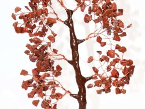Crystal Tree Good Luck Showpiece for Home Decor Items Crystals Gemstones Bonsai Money Tree for Good Luck, Decoration Gift Item (Red Jasper)