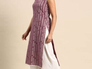 Women's Rayon Printed Straight Kurti With Pant Set