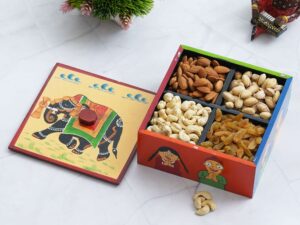 Wooden 4 boxex dry fruit box